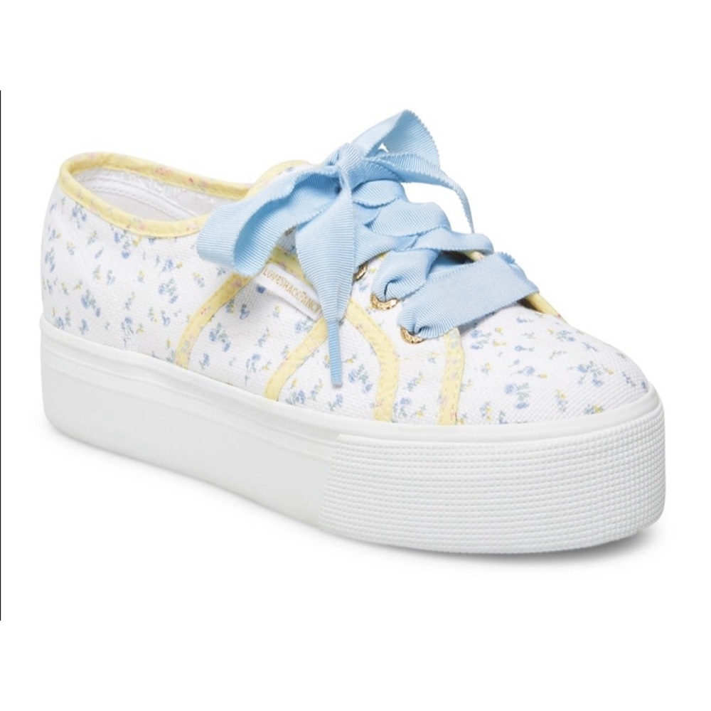 LoveShackFancy X Superga floral platform sneaker